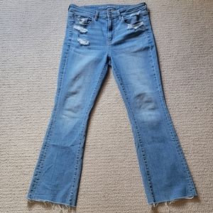 American Eagle Jeans Hi-Rise Skinny Kick Crop Size 12L